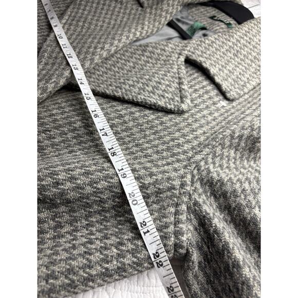 Lauren Ralph Lauren Trench Coat Sz XL Grey Brown Belted Wool Blend Old Money - Picture 4 of 5